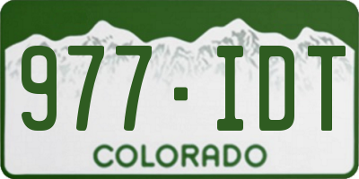 CO license plate 977IDT
