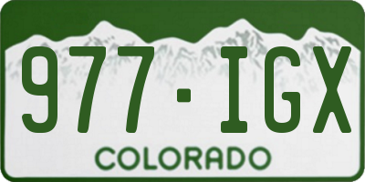 CO license plate 977IGX
