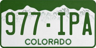 CO license plate 977IPA