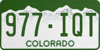 CO license plate 977IQT