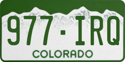CO license plate 977IRQ