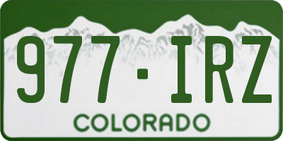 CO license plate 977IRZ