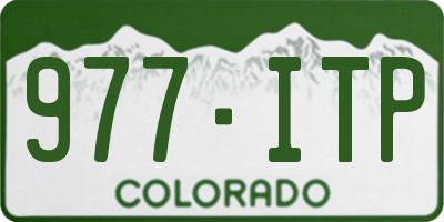 CO license plate 977ITP