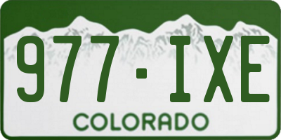 CO license plate 977IXE