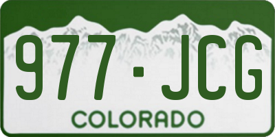 CO license plate 977JCG