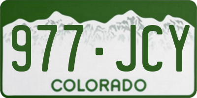 CO license plate 977JCY