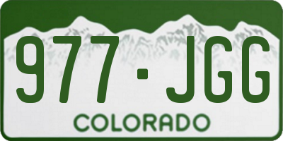 CO license plate 977JGG