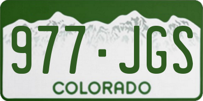 CO license plate 977JGS
