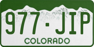 CO license plate 977JIP