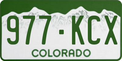 CO license plate 977KCX