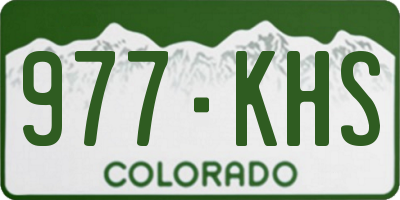CO license plate 977KHS