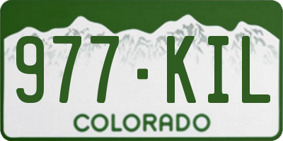 CO license plate 977KIL