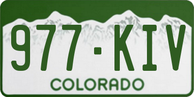 CO license plate 977KIV