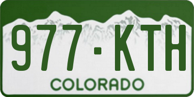 CO license plate 977KTH