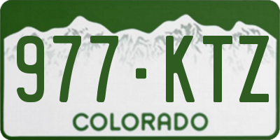 CO license plate 977KTZ