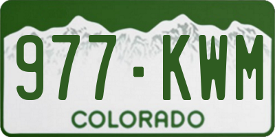 CO license plate 977KWM