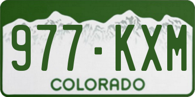 CO license plate 977KXM