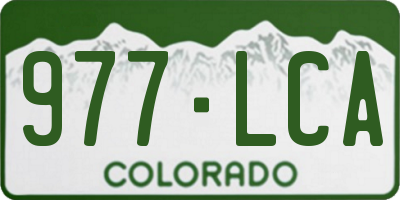 CO license plate 977LCA