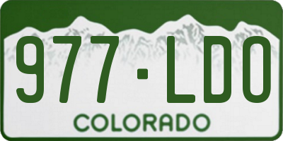 CO license plate 977LDO