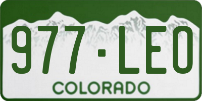 CO license plate 977LEO