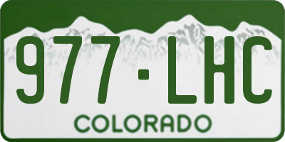 CO license plate 977LHC
