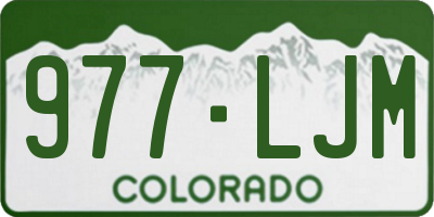 CO license plate 977LJM