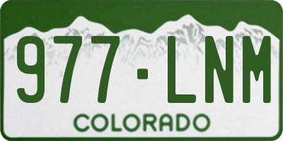 CO license plate 977LNM