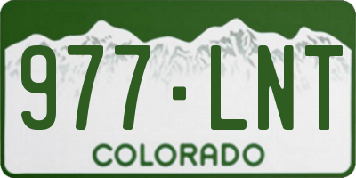 CO license plate 977LNT