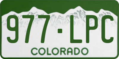 CO license plate 977LPC