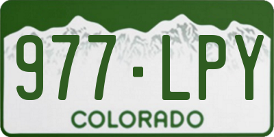 CO license plate 977LPY