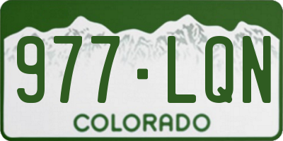 CO license plate 977LQN