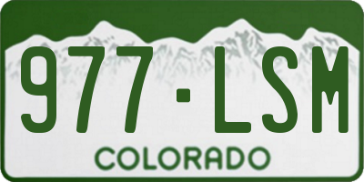 CO license plate 977LSM