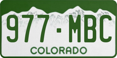 CO license plate 977MBC