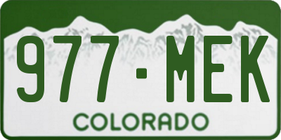 CO license plate 977MEK
