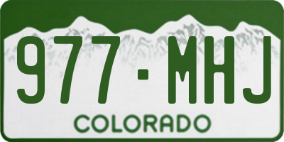 CO license plate 977MHJ