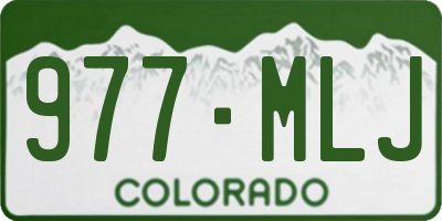 CO license plate 977MLJ