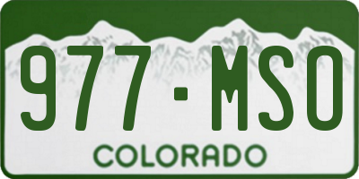 CO license plate 977MSO