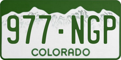 CO license plate 977NGP