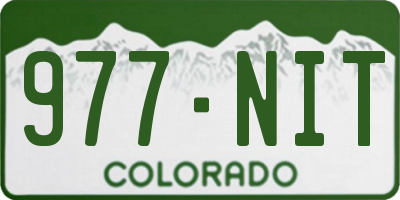 CO license plate 977NIT