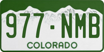 CO license plate 977NMB