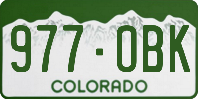CO license plate 977OBK