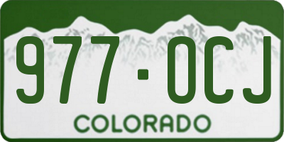 CO license plate 977OCJ