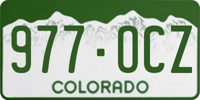 CO license plate 977OCZ