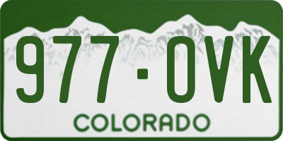 CO license plate 977OVK