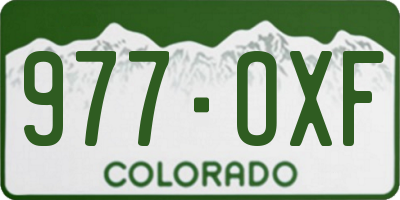 CO license plate 977OXF