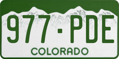CO license plate 977PDE