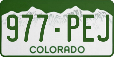 CO license plate 977PEJ