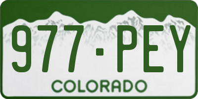 CO license plate 977PEY