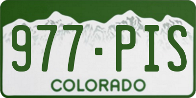CO license plate 977PIS
