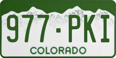 CO license plate 977PKI